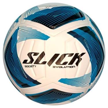 Imagem de Bola society fut7 slick evolution peso oficial macia - azul - Dualt