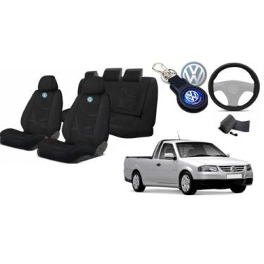 Imagem de Elegância e Proteção: Capas de Banco Saveiro 1999-2009 + Volante + Cha