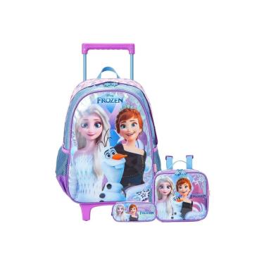 Imagem de Kit Escola Mochila De Rodinha+Lancheira+Estojo Frozen