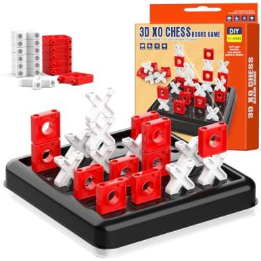 Imagem de Epstur 3D Tic Tac Toe, Travel Pack Challenging XO Blocks Board, Travel Board, Bar Games, Party Game, Family Games, Game Night for Adults