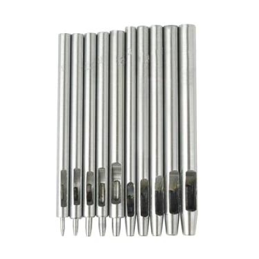 Imagem de predolo Ferramentas de furador de cinto para artesanato em couro, furadores de metal portáteis fáceis de furar, ferramentas de artesanato para pulseira de