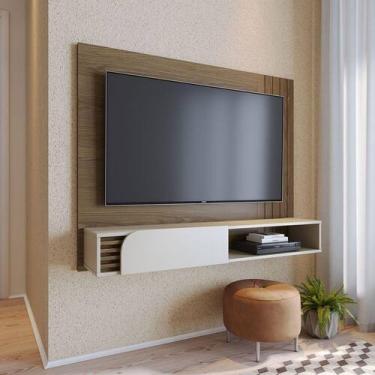 Imagem de Painel Home Suspenso para TV até 60 Pol com Nicho 136x108cm Jurerê Col
