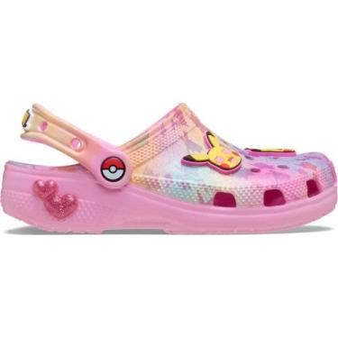 Imagem de Sandália Crocs Pikachu Pink Classic Clog K Multi, 31, Multi
