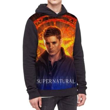 Imagem de Moletom Com Capuz Supernatural Dean Winchester  Ref:247 - smoke, Preto
