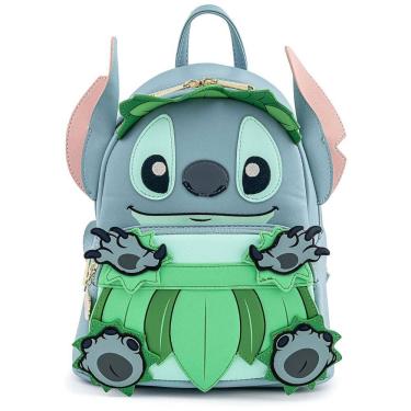 Imagem de Mochila Escolar Infantil 25cm Loungefly Stitch Luau para Crianças, Azul