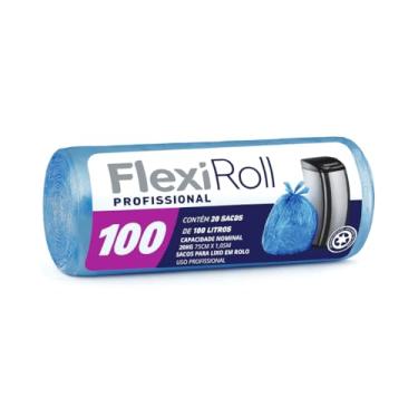 Imagem de Saco Para Lixo Flexi Roll Azul 100l C/20un Flexibag
