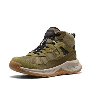 Imagem de KEEN Bota de caminhada unissex infantil Hightrail de altura média, durável, leve, respirável e impermeável, verde-oliva escura/verde-oliva martini, 15
