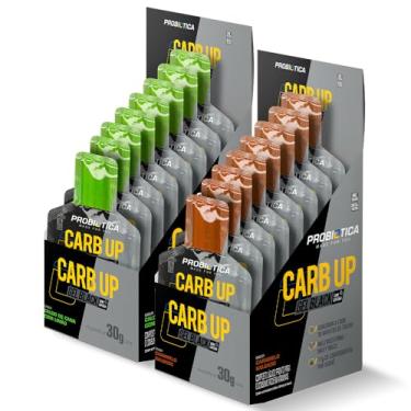 Imagem de 2x Carb Up Gel Black Display C/10 Sachês Cada - Probióticaa - Repositor de Energia (2 Caixas, Caldo de Cana/Caramelo Salgado)