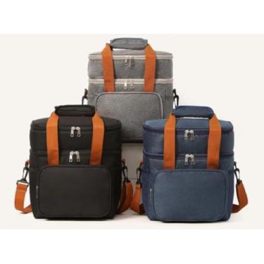 Imagem de Bolsa Térmica Expansível de Grande Capacidade para Piquenique e Viagens na Praia (Cores Aleatorio)