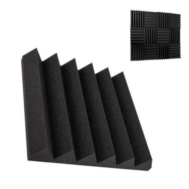 Imagem de Espuma Acústica para Estúdio 30x30x5cm Autoadesiva Preta - WorldView