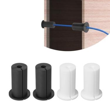 Imagem de Kit de roteamento de cabos para Starlink com orifício de parede de 2,5 cm, cabo de silicone para alimentação através de buchas, acessórios de montagem de cabos, ilhós de parede para cabo Ethernet