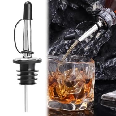 Imagem de 2 peças de aço inoxidável para despejador de vinho duradouro com fluxo de licor de vinho, rolha de garrafa para acessórios de garrafa (201)