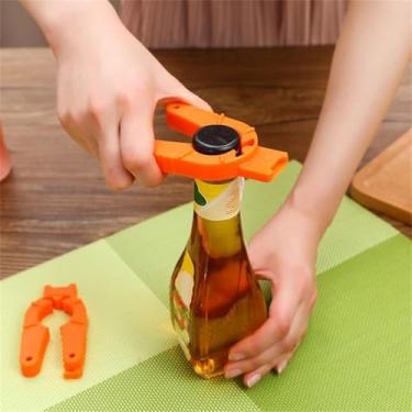 Imagem de 1 abridor de garrafa multifuncional laranja, restaurante doméstico, garrafa criativa e personalizada, lata fácil de puxar, abridor de latas de bebidas, chave de fenda