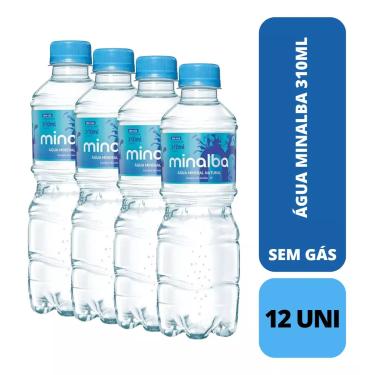 Imagem de ÁGUA MINERAL MINALBA SEM GÁS 310ML PACK COM 12/UNID