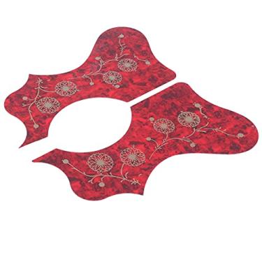 Imagem de XUXHOU Conjunto de 2 Protetores de Guitarra de Plástico, Placa de Pickguard, Acessório de Substituição para Guitarra Acústica, Proteção contra Arranhões para Entusiastas de Música (Vermelho)