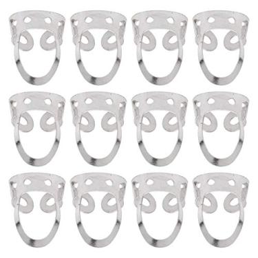 Imagem de RiToEasysports Palhetas Leves de Aço Inoxidável para Guitarras Acústicas e Banjos (pacote Com 12) (Prata)