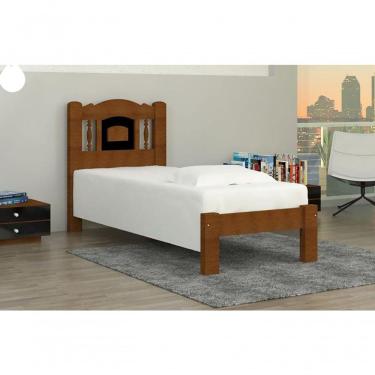 Imagem de Cama Solteirão Atenas Angelim Pedra/Tauari Castanho/Preto