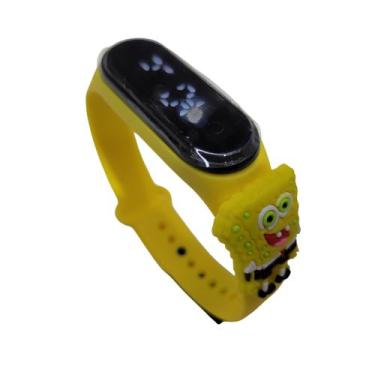 Imagem de Chaveiro Relógio Bob Esponja Infantil Digit Resiste à Água-a - SMACTUD
