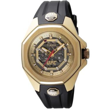 Imagem de Timex Relógio automático masculino UFC Pro World Champion Edition TW2V86500, preto, dourado