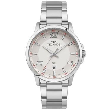 Imagem de Relógio Technos Masculino Racer Basico Prata - 2315lay/1b