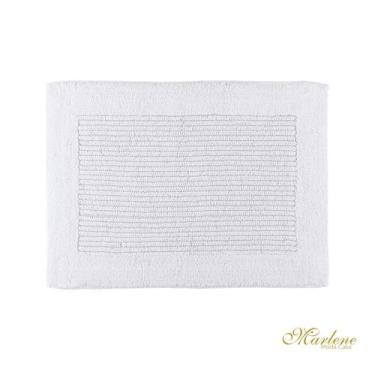 Imagem de Tapete Capri Dupla Face 100% Algodão - Kacyumara, 50x70cm, Branco