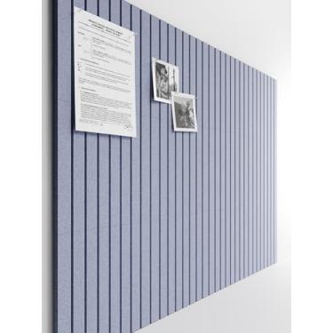 Imagem de Bumusty Quadro de cortiça grande alternativo - 47 x 35 azulejos de quadro de avisos de feltro, com 30 pinos, 70 abas adesivas, 12 painéis de parede de ripas, quadros de cortiça para escritório quadro