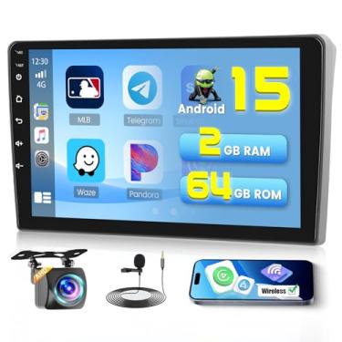 Imagem de [2 + 64 G] Hikity Android 13 estéreo para carro para Toyota Camry 1997-2003 com Carplay sem fio Android Auto, rádio automotivo com tela sensível ao toque de 9 polegadas com link espelhado, GPS, WiFi,