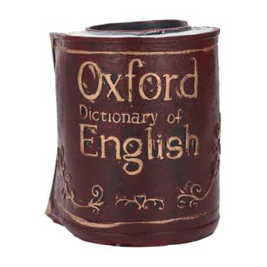 Imagem de HEEPDD Porta-canetas, Formato de Livro de Biblioteca retrô Organizador de Mesa de Lápis de Grande Capacidade Vintage Antigo Decorativo Pequeno Porta-canetas de Resina Multifuncional