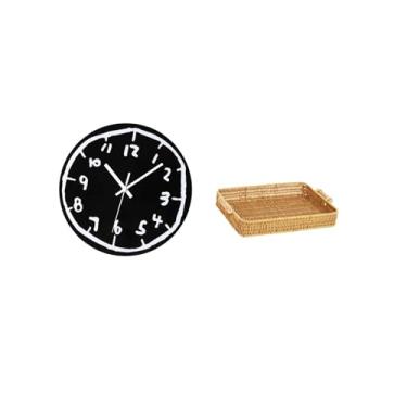 Imagem de Fenteer Relógio de Parede de Acrílico Trançado, Ornamento Moderno, Silencioso, Minimalista, Arte, Cesta de Frutas, Relógio Decorativo para Cozinha Interna, Es