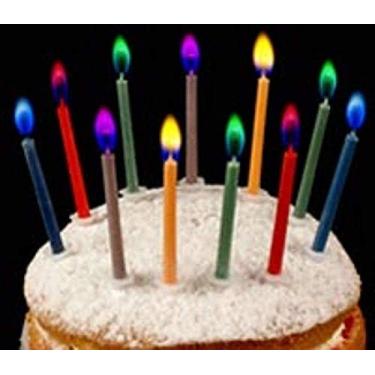 Imagem de Velas coloridas para bolo de aniversário Henbrandt - Pacote com 12