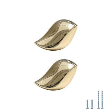 Imagem de Evionlin Puxador de armário de pássaros de liga de zinco, puxadores de gaveta de pássaros dourados brilhantes para cômoda de armário de gaveta de 4 cm