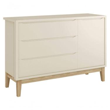 Imagem de Cômoda Sapateira Classic New Areia Fosco Com Natural - Moveisaqui