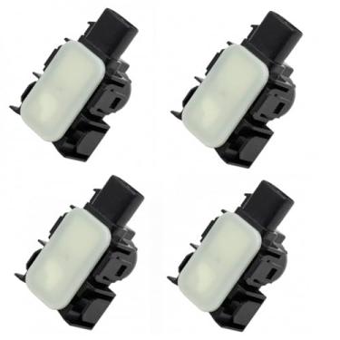 Imagem de TRQ Kit de sensor de distância de objeto auxiliar de estacionamento de para-choque traseiro de 4 peças compatível com Toyota 4Runner