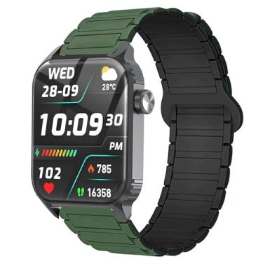 Imagem de Pulseira esportiva de silicone de liberação rápida compatível com relógios inteligentes TRAUSI TG08 4.6 cm HD (verde, pulseira de tamanho de 22 mm)