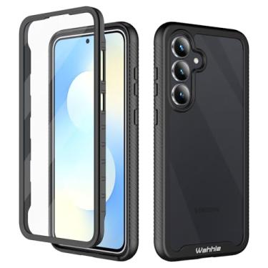 Imagem de wahhle Compatível com Samsung Galaxy S25 FE, protetor de tela integrado, à prova de choque, slim fit, para-choques, capa protetora para celular para Galaxy S25 FE 5G masculino feminino preto