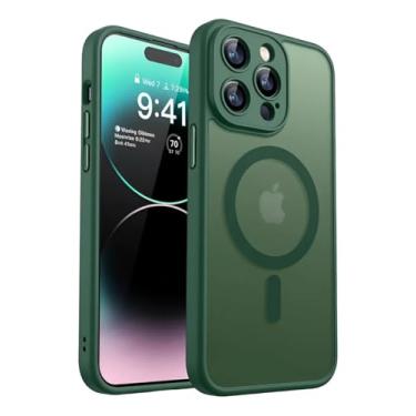 Imagem de Capinha Para iPhone com Carregamento Magnetico e Proteção de camera Anti Impacto Fosca (Verde, iphone 13 pro)