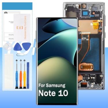 Imagem de Substituição de tela para Samsung Galaxy Note 10 SM-N970F SM-N970U SM-N9700 16.0 cm LCD Display Touch Digitalizador Assembléia com moldura preta (interna, não impressão digital)