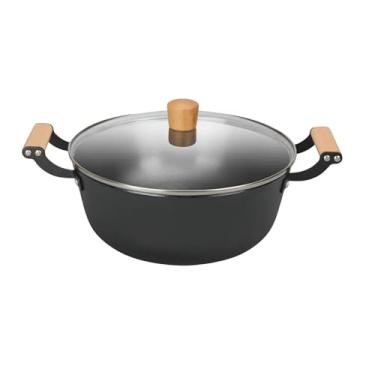 Imagem de Caçarola 28cm Ferro Fundido Leve com Tampa de Vidro 6,0L MTA - 1205