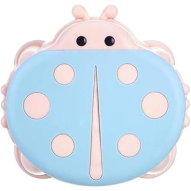 Imagem de Banquinho Infantil Joaninha, Plástico Resistente, Formato de Joaninha, 24cm Altura x 30cm Diâmetro, Cores Sortidas Azul Rosa Verde, para Crianças