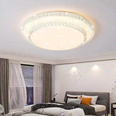 Imagem de EKROTOK Luz De Teto 40CM, Luminária de Teto com 3 Cores Claras para Sala de Jantar, Quarto, Cozinha, Café, Lustre de LED Pendente, Luminária Pendente de LED (85-265V) Simples e Moderno