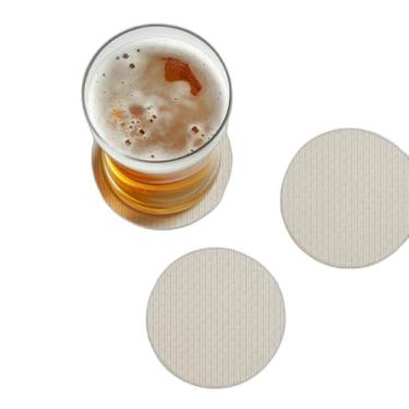 Imagem de Porta Copos Personalizados Fundo Vetor Sem Costura Padrão Pontilhado Cinza Branco - Tamanho 9x9 cm