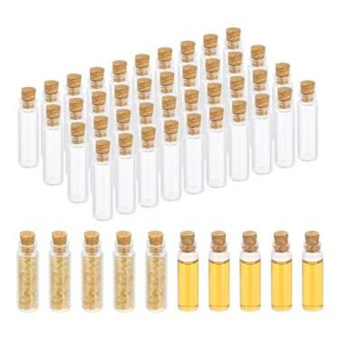 Imagem de PATIKIL Frascos pequenos de vidro de 3 ml, 50 frascos transparentes de vidro vazios com rolha de cortiça, pequenos frascos para artesanato em creme em pó