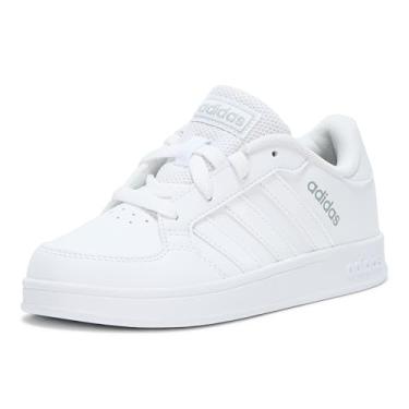 Imagem de Adidas Tênis infantil unissex Breaknet, Branco/Branco., 16
