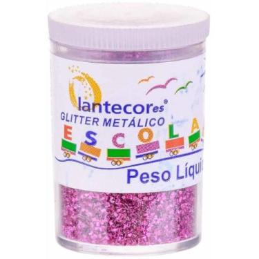 Imagem de Glitter PVC Rosa 3G Pacote com 12 Unidades para Artesanato - Lantecor