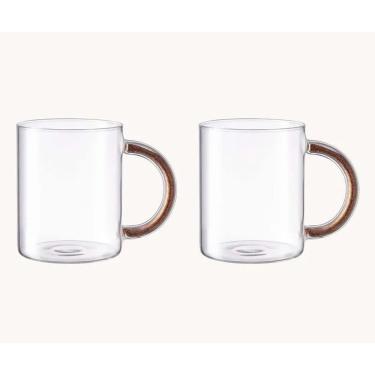 Imagem de Jogo De 2 Canecas Glee Em Vidro Com Glitter 350Ml