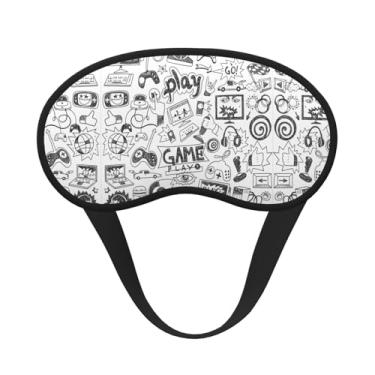 Imagem de Máscara de dormir blackout com estampa de videogame para meninos, máscara macia e leve para dormir, meditação, viagem, ioga