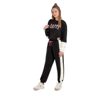 Imagem de Conjunto Infantil para Meninas com Blusão e Calça de Moletom Gloss-Feminino