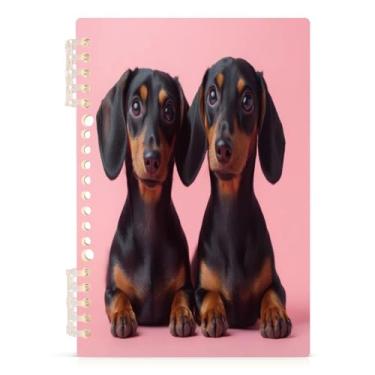 Imagem de Burbuja Caderno para cães dos namorados, papel pautado universitário A5 com 60 folhas, fichário para escritório, 1 pacote