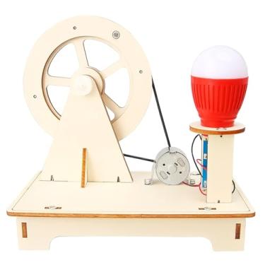 Imagem de Kit De Gerador Manual para Crianças, Brinquedo De Madeira Para Experimentos Científicos, Modelo Educativo De Montagem Mecânica, Gerador De Energia Manual Com Luz LED(20 Pcs)