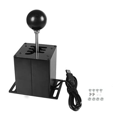 Imagem de Dispositivo de Mudança Marchas Sequencial USB H Gear Shifter para Acessório Jogos Corrida em Computadores PC com Micro-Sensores Ligação Aço Inoxidável Resistente a Desgaste Longa Durabilidade Plug and